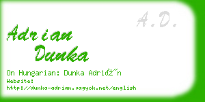 adrian dunka business card